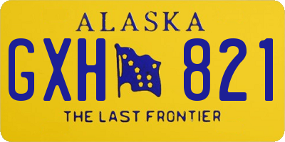 AK license plate GXH821