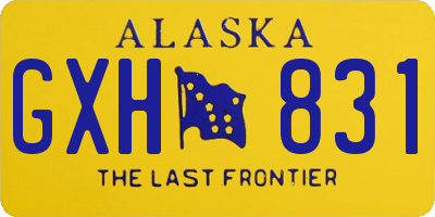 AK license plate GXH831