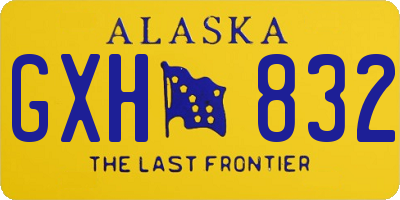 AK license plate GXH832