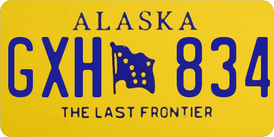 AK license plate GXH834