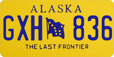 AK license plate GXH836