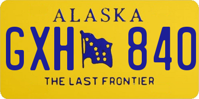 AK license plate GXH840