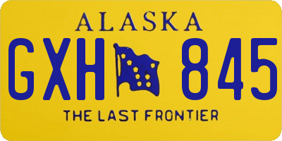 AK license plate GXH845