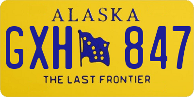 AK license plate GXH847