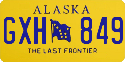 AK license plate GXH849