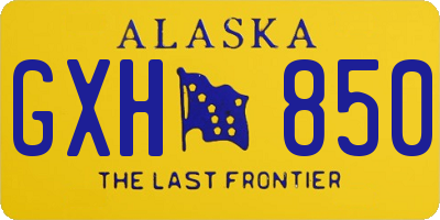 AK license plate GXH850