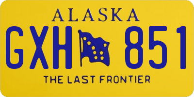 AK license plate GXH851