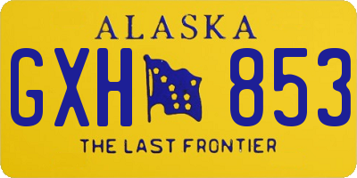 AK license plate GXH853