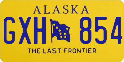 AK license plate GXH854