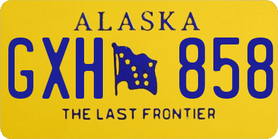 AK license plate GXH858