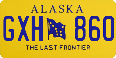 AK license plate GXH860