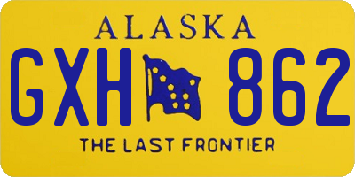 AK license plate GXH862