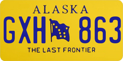 AK license plate GXH863