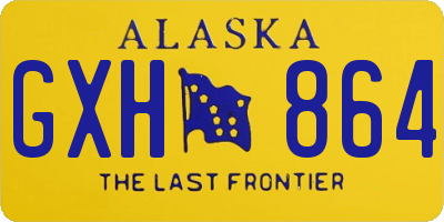 AK license plate GXH864