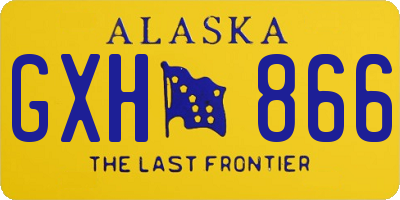 AK license plate GXH866