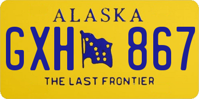 AK license plate GXH867