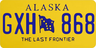 AK license plate GXH868