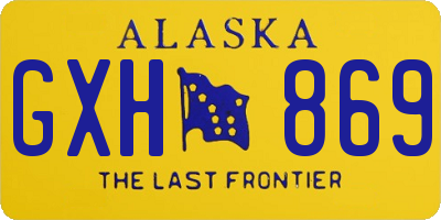 AK license plate GXH869