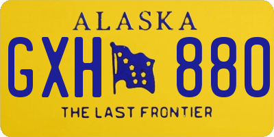 AK license plate GXH880