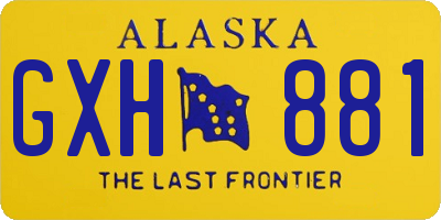 AK license plate GXH881