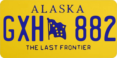 AK license plate GXH882