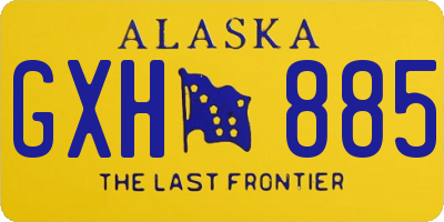 AK license plate GXH885