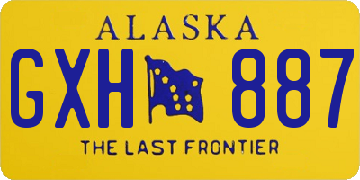 AK license plate GXH887