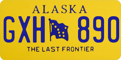 AK license plate GXH890