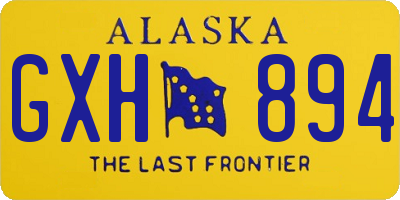 AK license plate GXH894