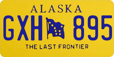 AK license plate GXH895