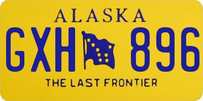 AK license plate GXH896