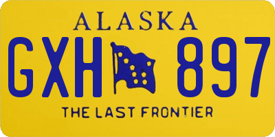 AK license plate GXH897