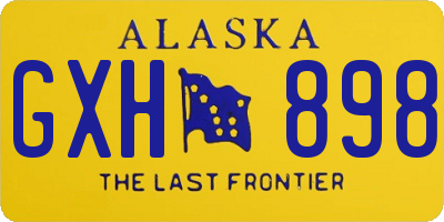 AK license plate GXH898