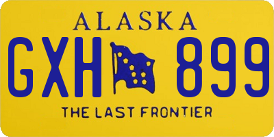 AK license plate GXH899