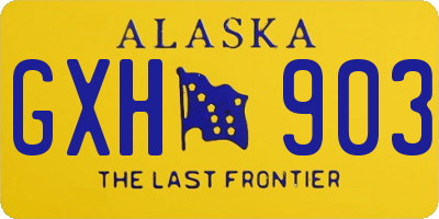 AK license plate GXH903