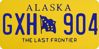 AK license plate GXH904