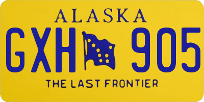 AK license plate GXH905