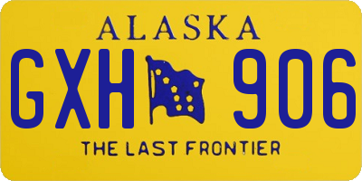 AK license plate GXH906