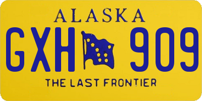 AK license plate GXH909