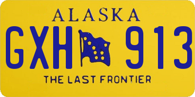 AK license plate GXH913