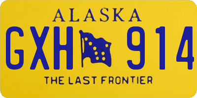 AK license plate GXH914