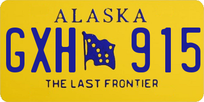 AK license plate GXH915