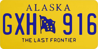 AK license plate GXH916