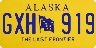 AK license plate GXH919