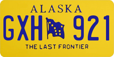 AK license plate GXH921