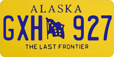 AK license plate GXH927