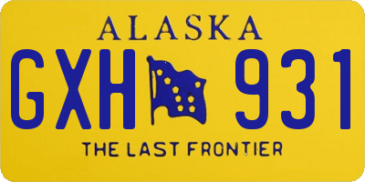AK license plate GXH931