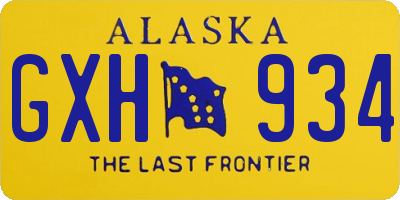 AK license plate GXH934