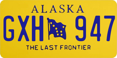 AK license plate GXH947