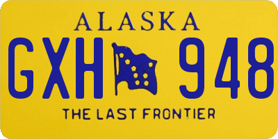 AK license plate GXH948